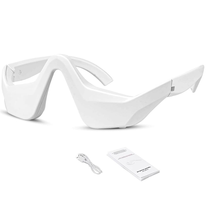 Light Therapy Glasses - A83X：目の下のクマやくすみを改善する赤色光療法メガネ、赤色光療法機器、微弱電流によるアイマッサージャー、目の下のたるみ除去