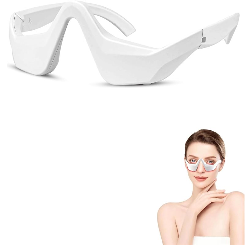 A83X：目の下のクマやくすみを改善する赤色光療法メガネ、赤 - Light Therapy Glasses のレビューと価格