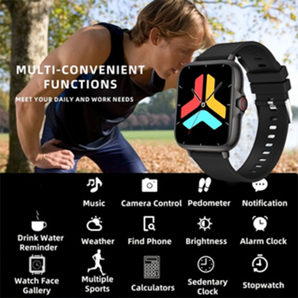 1.85インチフルタッチスマートウォッチ、IP67防水フィッ - Fall Detection Watch のレビューと価格