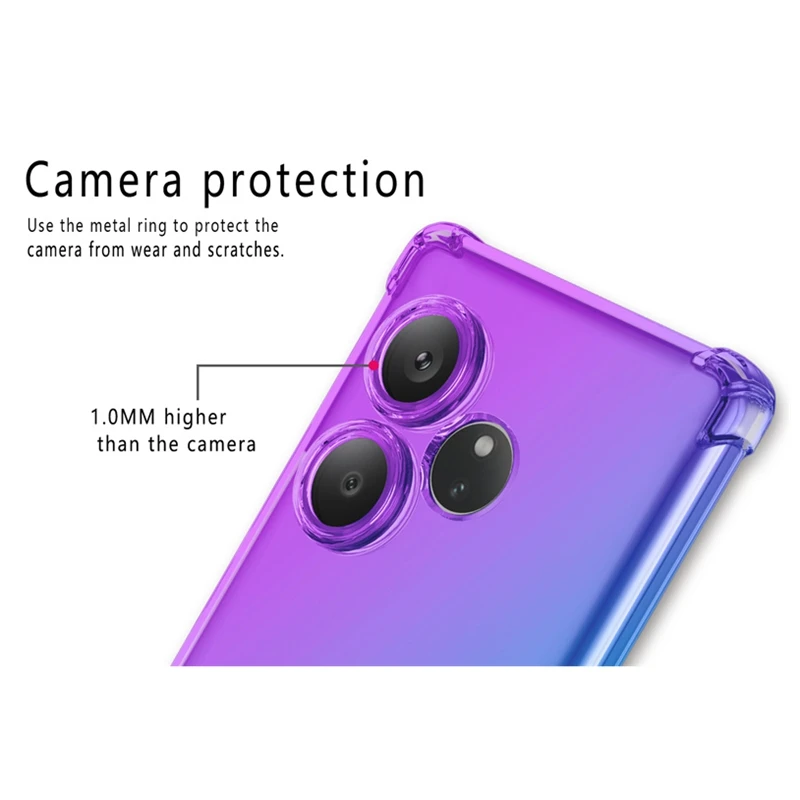 Realme用の半透明のソフトケース,耐衝撃性エアバッグ,T - Realme Gt 6 のレビューと価格